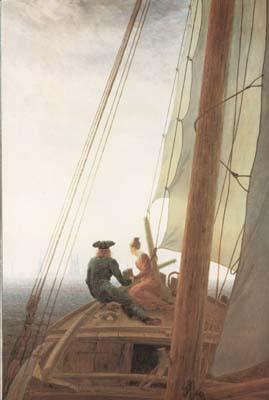 Caspar David Friedrich On the Sail-boat (mk10) oil painting image